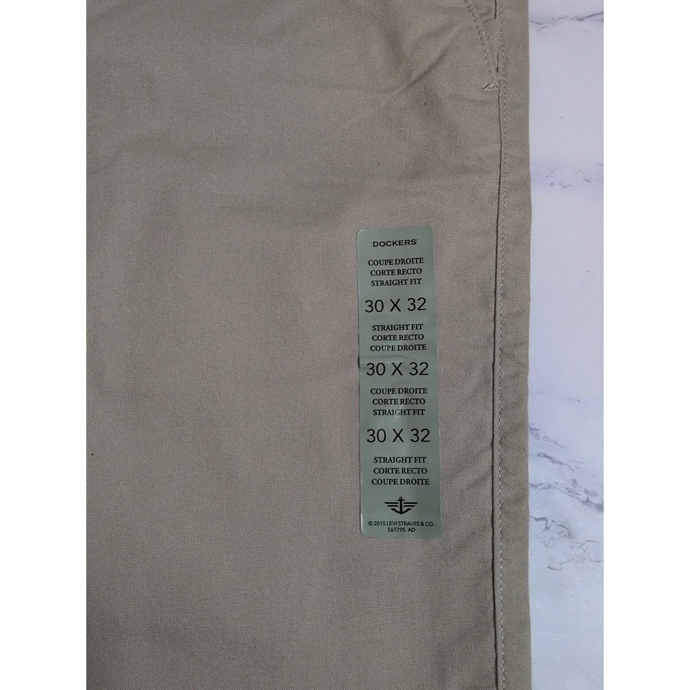 Dockers Men's Go Airweave‎ 5-Pockets Straight Fit Pants  Khaki 30x32 New